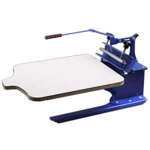 1 Color 1 Station Silk T-Shirt Screen Printing Machine DIY Fabric Press for T-Shirt Clothing Hats Adjustable Blue