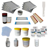 Screen Printing Simple Materials Kit Bundle Squeegee Ink Silk Screen Printing Accesories Supply Hand Tools