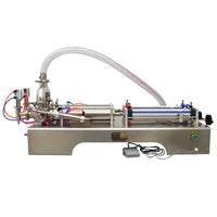 110V 100-1000ml Two Nozzles Liquid Paste Filling Machine (with 11 Gallon Hopper)