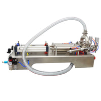 110V 50-500ml Paste&Liquid Filling Machine with Dual-nozzle Food Grade Steel