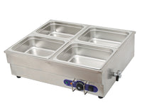 Commercial 4-Well Buffet Bain Marie Food Warmer Steam Table 110V