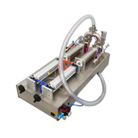 110V 50-500ml Paste&Liquid Filling Machine with Dual-nozzle Food Grade Steel
