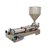 110V 100-1000ml Two Nozzles Liquid Paste Filling Machine (with 11 Gallon Hopper)