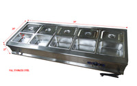 10-Pan Food Warmer Bain Marie Steam Table110V WITH 10*1/2Pans