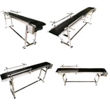 110V Packaging Machine Long PVC Belt Conveyor 70.8inch Length 7.8inch Width Double Guardrails Conveyor