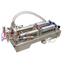 110V 100-1000ml Two Nozzles Liquid Paste Filling Machine (with 11 Gallon Hopper)