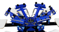 6 Color 6 Station Screen Printing Machine Screen & Platen Rotating Screen Printing Press