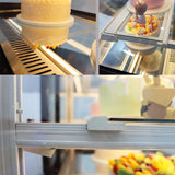 220V 48" Glass Refrigerated Cake Showcase Pie Bekery Cabinet Display Case Cooler 35.6-46.4℉ （2℃-8℃）
