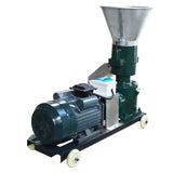 2/3/4/5/6/8/10/12MM Holes Animal Pellet Feed Mill Machine 220V 2 Head Rollers Pellet Fodder Press Pelletizer 3KW 150KG/H