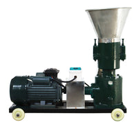 2/3/4/5/6/8/10/12MM Holes Animal Pellet Feed Mill Machine 220V 2 Head Rollers Pellet Fodder Press Pelletizer 3KW 150KG/H