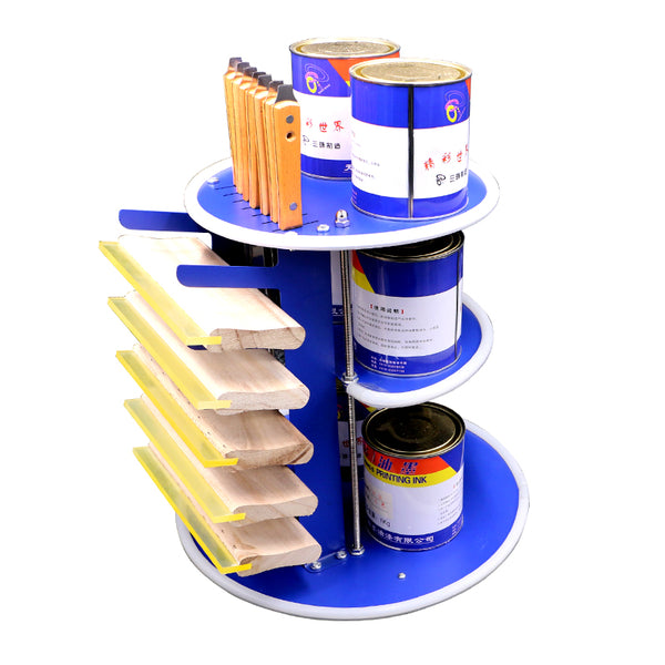 Silk Screen Printing Squeegee Ink Scraper Holder Rack Fabric Squeegee Rotating Rack