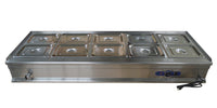 10-Pan Food Warmer Bain Marie Steam Table110V WITH 10*1/2Pans