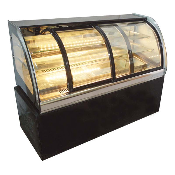 Countertop 47 Inch Glass Bekery Display Case Cabinet Refrigerated Cake Showcase 220V 35.6-46.4℉ （2-8 ℃)
