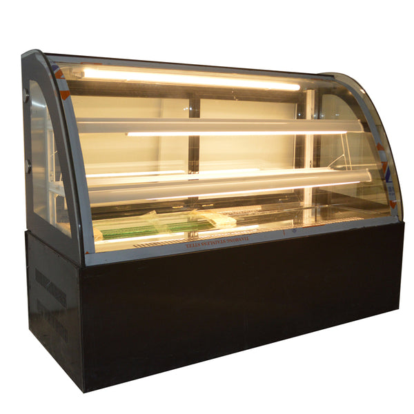 47'' Countertop Bekery Cabinet Display Case Glass Refrigerated Cake Showcase 220V 315W 36-46F