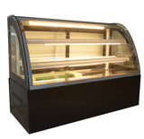 Commercial Countertop Refrigerator Display Case Cake Showcase 220V Diamond Glass Display 3 cu. Ft