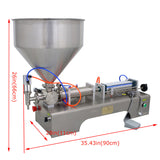 110V 50-500ml Paste Shampoo&Liquid Filling Machine with 30L Hopper