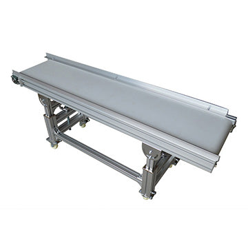 110V 120W 59 inch Electric PU Belt Inclined Conveyor Machine Ramp Conveyor Electric Plane Ramp Conveyor Machine Flat Oblique Type Conveyor White