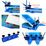 3D Screen Printing Machine Micro-Registration Silk Screen Printing Press for PCB Metal Plate Glass Single Color Screen Printer 23.5x17.5 Inch