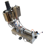 110V 5-50ml Paste Liquid Heating Mixing Filling Machine:6.6Gal Hopper