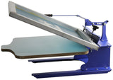 1 Color 1 Station Silk T-Shirt Screen Printing Machine DIY Fabric Press for T-Shirt Clothing Hats Adjustable Blue