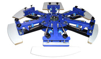 6 Color 6 Station Screen Printing Machine Screen & Platen Rotating Screen Printing Press