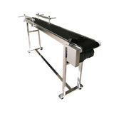 110V Packaging Machine Long PVC Belt Conveyor 70.8inch Length 7.8inch Width Double Guardrails Conveyor