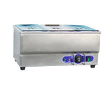 Commercial Grade Stainless Steel Bain Marie Buffet Food Warmer Steam Table for Catering and Restaurants 3-Pan 110V1500W