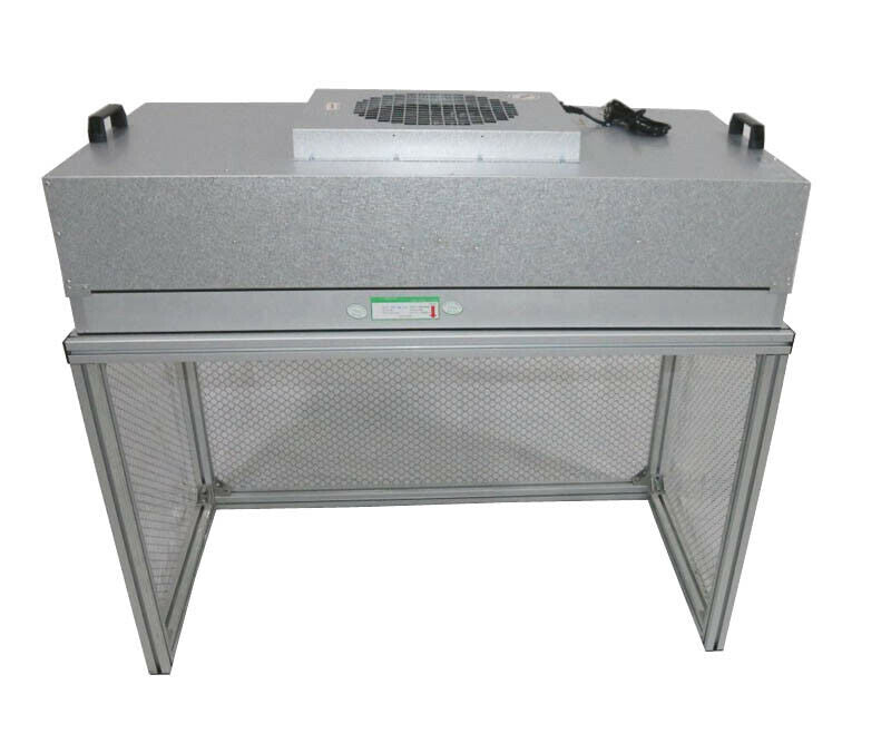 110V Dust Free Room Workshop Laminar Flow Hood Bench Lab Air Flow Clea ...