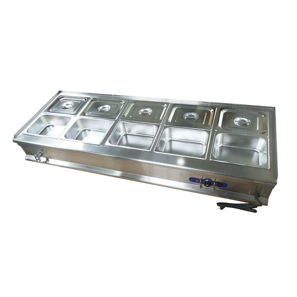 10-Pan Food Warmer Bain Marie Steam Table110V WITH 10*1/2Pans