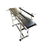 Belt Conveyor with Double Guardrails Adjustable Speed PVC Belt New