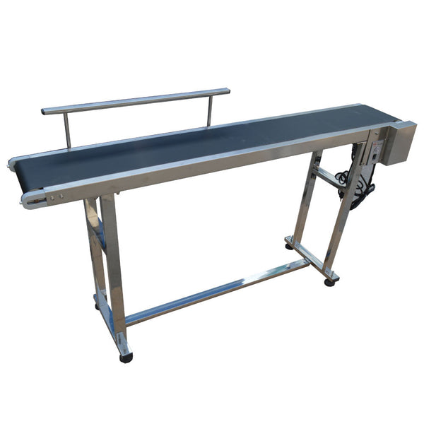 Single Guardrail PVC Conveyor Belt 110V Electric Convey Machine Packing Machine