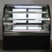 220V Commercial Diamond Glass Display Case Countertop Refrigerated Cake Showcase
