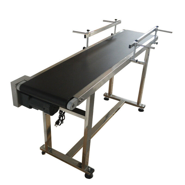 110V 90W Electric PVC Belt Conveyor Machine 59" Length 11.8" Width 0-59 ft/min