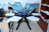 6 Color 6 Station Silk Screen Printing Press Machine Screen Printer