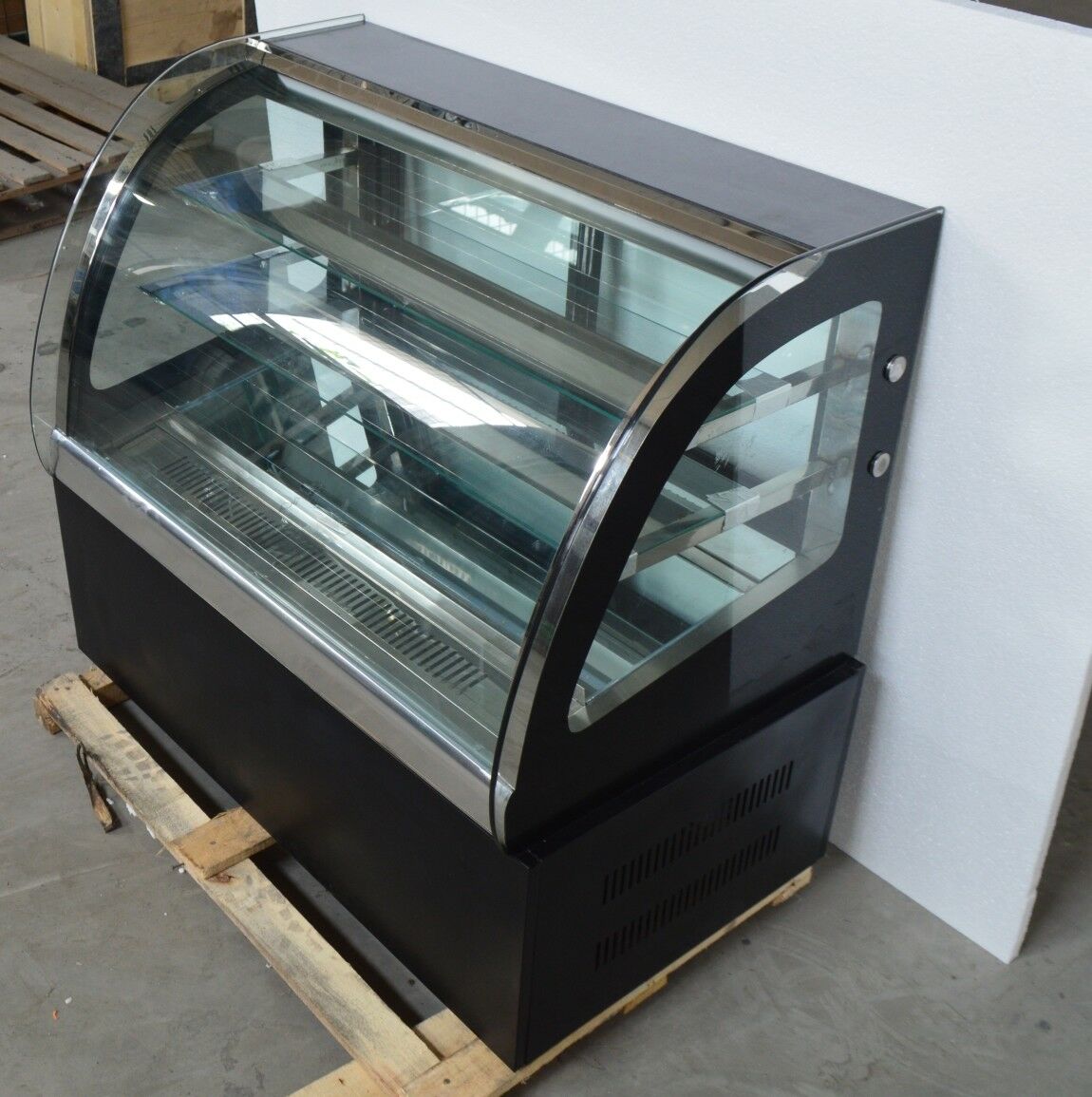 220V Commercial Diamond Glass Display Case Countertop Refrigerated Cak ...