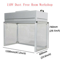 110V Dust Free Room Workshop Laminar Flow Hood Bench Lab Air Flow Clean Workstation