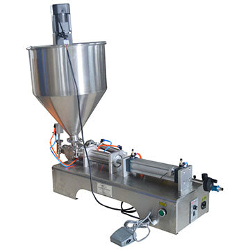 110V 1000ml Liquid Paste Filling Machine with 50L Vertical Mixing Hopper