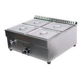 4 Pan Propane Bain-Marie Buffet Food Warmer 27"  Steam Table 1/2Pan LP GAS