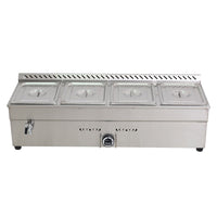 4-Pan LP GAS Food Warmer Heating Machine 45" wide Bain-Marie Hometown Buffet