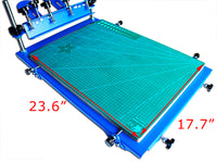 3D Screen Printing Machine Micro-Registration Silk Screen Printing Press for PCB Metal Plate Glass Single Color Screen Printer 23.5x17.5 Inch