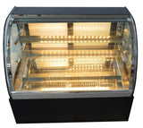 Commercial Countertop Refrigerator Display Case Cake Showcase 220V Diamond Glass Display 3 cu. Ft